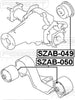 FEBEST SZAB-049 Rear Differential Mount Arm Bushing