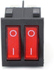 iJDMTOY (1) Dual On/Off Snap-In Rectangle Rocket Dashboard Switch For Car Truck SUV ATV (2-PIN SPST 16A/250V)