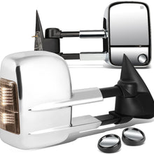 DNA Motoring TWM-021-T999-CH-SM+DM-SY-022 Pair of Towing Side Mirrors + Blind Spot Mirrors