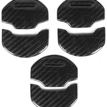 KIMISS 6Pcs Carbon Fiber Interior Air Vent Outlet Trim Sticker Fit for Mustang 2014-2018