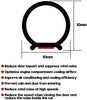 Universal Rubber Car Auto Door Seal Weather Stripping, Self-adhesive Hollow Sealing Strip for Noise Insulation 2/5 Inch Wide X 2/5