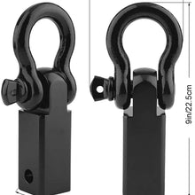 BIGTUR Shackle Hitch Receiver 2 Inch with 3/4'' D Ring ShackleTowing Accessories for Truck,SUV and Vehicle Recovery Hitch Pin Included