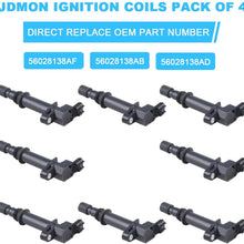 JDMON Compatible with Ignition Coil Pack Chrysler Dodge Jeep Mitsubishi Replaces UF399 UF297 UF270 56028138AF Pack of 8