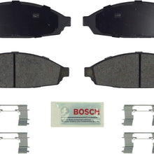 Bosch BE931H Blue Disc Brake Pad Set with Hardware for Select Ford Crown Victoria; Lincoln Town Car; and Mercury Grand Marquis, Marauder - FRONT