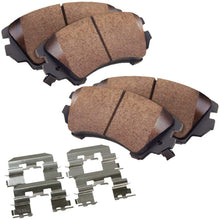 Detroit Axle - S-55097BK Front Brake Kit, Drilled Slotted Bake Rotors with Ceramic Brake Pads and Brake Hardware Clips