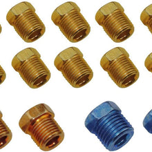 Zinc Plated Steel Tube Fittings Nuts 1/4 Tubing 45 Inverted Flare Set Kit (L 3 3)