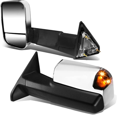 DNA Motoring TWM-013-T999-CH-SM-G3 Towing Side Mirrors Pair