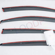 LQQDP 4pcs Smoke Tint With Chrome Trim Outside Mount Tape On/Clip On Style PVC Sun Rain Guard Vent Shade Window Visors Fit 11-15 Kia Optima