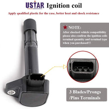 USTAR Ignition Coils 4 Pack for Honda Civic 2001-2005 Engine L4 1.7 Replaces 30520-PGK-A01