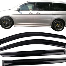 Window Visor Compatible With 2005-2007 Honda Odyssey | Acrylic Black Slim Style Sun Rain Guards Cover By IKON MOTORSPORTS | 2006