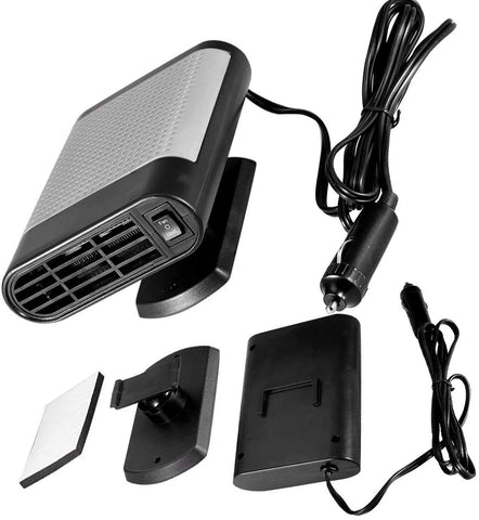 Window Defroster, Aramox Car 12V Portable Electric Window Heater Heating Dryer Windshield Fan Defroster Demister(Gray)