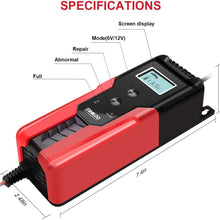 GOOLOO 6V/12V Smart Battery Charger and Maintainer 6-Amp Full Automatic 6-Stages Trickle Charging with Clamps for Car,Motorcycle,Lawn Mower,Boat RV,SUV,ATV,Sealed Lead Acid Battery-Repair Batteries