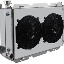 OzCoolingParts 3 Row All Aluminum Radiator + 2 x 12" Fan w/Shroud Kit for 1985-1997 86 87 88 89 90 91 92 93 94 95 96 Ford F-150 F-250 F-350 Bronco V8