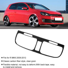 KIMISS Air Vent Panel Trim,Carbon Fiber Center Control Air Vent Panel Trim Sticker Fits for R MK6 2008-2012