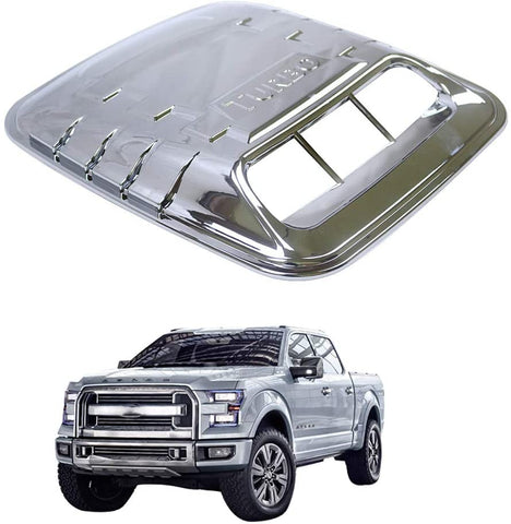 NINTE 3D Chrome Universal Car ABS Vents Decorative Air Flow Intake Hood Scoops Ventilation Cover