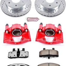 Power Stop KC1970-36 Z36 Truck & Tow Front Caliper Kit-Drilled/Slotted Brake Rotors, Carbon-Fiber Ceramic Brake Pads, Calipers
