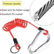 Tutor Auto Trailer Safety Rope for RV Trailer Emergency Camper - Trailer Breakaway Cable/Lanyard | Coiled Brake Away Cable | Anti-Lost Cable (4 Foot)