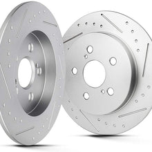 Slotted Brake Rotors Lsailon Fit for CT0h,Pontiac Vibe,Toyota Corolla/Matrix/Prius/Prius Plug-In/Prius Prime