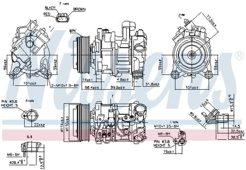 Nissens 89585 Compressor for Air Conditioner