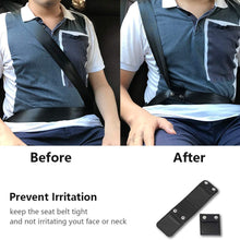 LICY Seatbelt Adjuster for Adults, Vehicle Seat Belt Cover Clips for Universal Comfort Automotive Belt Strap 2 Pack Black