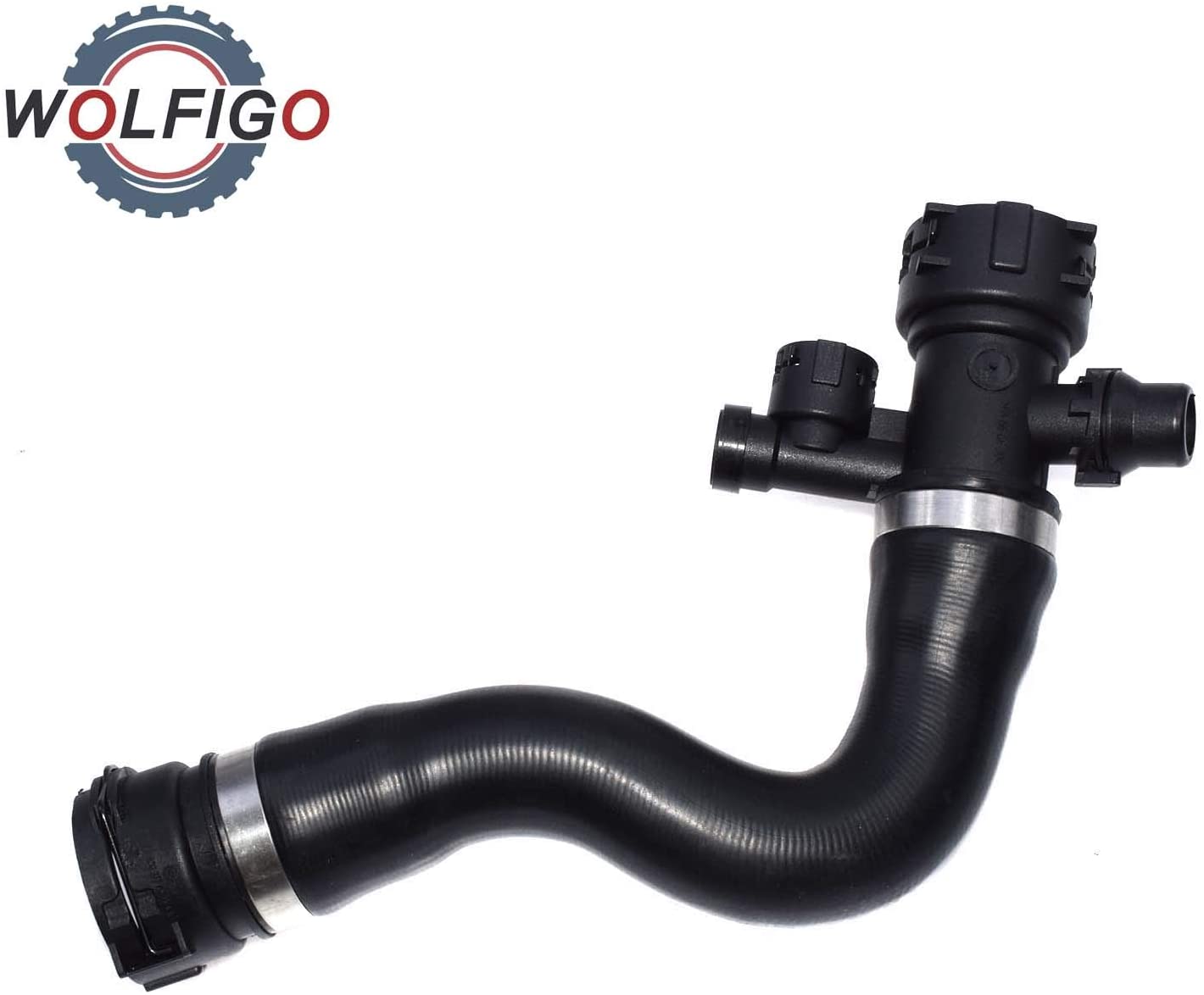 WOLFIGO Top Water Pipe Upper Radiator Coolant Hose for BMW X3 E83 2.0d 2.0i 2.5i 3.0d 3.0i 2007-2010 17123415433