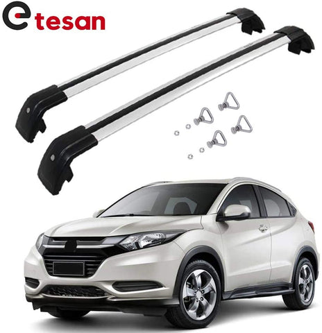 2 Pieces Cross Bars Fit for HR-V 2015-2020 2021 Silver Cargo Baggage Luggage Roof Rack Crossbars