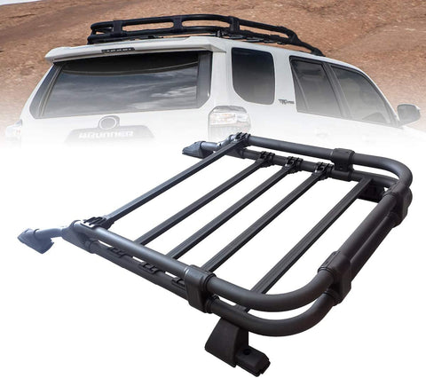 Roof Basket Rack for 2010 - 2021 Toyota 4Runner Rooftop Luggage Carrier Aluminum