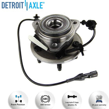 Detroit Axle - 4x4 5-Lug Front Wheel Hub and Bearing Assembly w/Round ABS Wire Replacement for Ford Explorer Mercury Mountaineer Ranger B4000