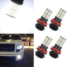 cciyu White 6000k H11 H8 H16 LED Bulbs 144SMD LED Bulbs with Projector Replacement for Fog Light,4Pack