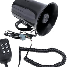 Loud Horn Siren, Car Siren Speaker Vehicle Horn Emergency Sound Amplifier Truck Speaker Loud Siren Horn 12V 100W 105-115dB 6 Tones Car Electronic Warning Alarm with Mic for Car Van Truck Motorcycle