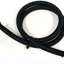 LY1122 Adcanced 10Ft/3M Black AN4 Nylon Braided Fuel Oil Coolant Gas Hose Lines 4 AN