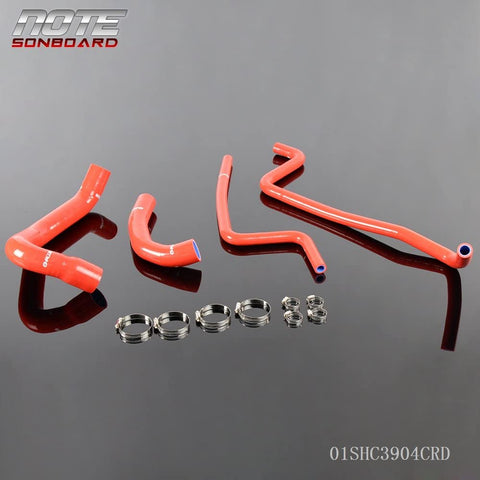 Silicone Radiator Heater Hose Kit Clamps For Jeep Wrangler TJ 4.0L 1997-2001 98 99 Red