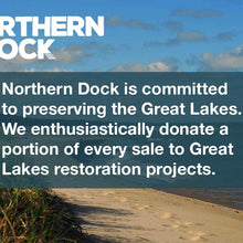 Northern Dock Great Lakes Michigan Sticker Car Window Decal Vinyl Bumper Sticker 6" Wide (Light Blue)