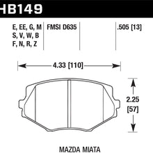 Hawk Performance HB149F.505 HPS Performance Ceramic Brake Pad