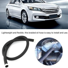Oil Hose, AN10 Black Nylon Braided Oil Hose Fuel Line Accessory Replacement