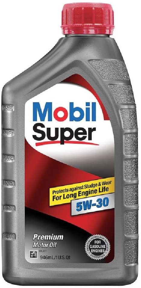 Mobil Super (120432-6PK 5W-30 Motor Oil - 1 Quart, (Pack of 6)