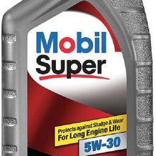 Mobil Super (120432-6PK 5W-30 Motor Oil - 1 Quart, (Pack of 6)