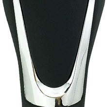 Abfer Leather Shift Knob Automatic Aluminum Alloy Manual Car Gear Stick Lever Shifter Head Without Lock Button