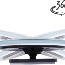 CARTMAN Automotive 2 Piece Round Mirror Blind Spot Mirror Kit 360 Degree Adjustable Safety Stick on (1 Pair)