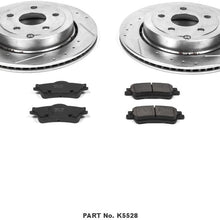 Power Stop K5528 Rear Brake Kit with Drilled/Slotted Brake Rotors and Z23 Evolution Ceramic Brake Pads