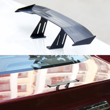 Creatiee 3Pcs Universal Car Mini Spoiler Wing, Auto Car Tail Wing Mini Auto Carbon Fiber Texture Decoration Without Perforation Tail Decoration, 6.7 Inch(Black)