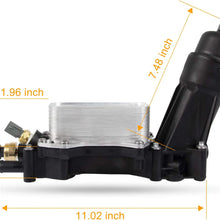 68105583AF Engine Oil Cooler Filter Housing Adapter | Compatible With 2014-2017 Chrysler 200, 300 | Dodge Challenger, Grand Caravan | Jeep Grand Cherokee, Wrangler | Ram 3.6L V6 | Replaces 68105583AA
