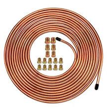 Muhize Upgraded Brake Line Tubing Kit - 25 Ft. of 3/16 Flexible Tube, Roll 25 ft 3/16" (Includes 16 Fittings)