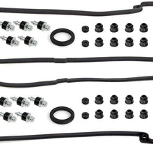 Ensun Engine Valve Cover Gasket set Left & Right for BMW E60 E63 E64 E70 X5 N62 Replaces# 11127513194, 11127513195