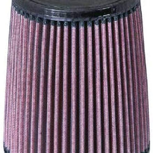 K&N Universal Clamp-On Air Filter: High Performance, Premium, Washable, Replacement Filter: Flange Diameter: 2.75 In, Filter Height: 7 In, Flange Length: 0.75 In, Shape: Round Tapered, RU-3610, Red