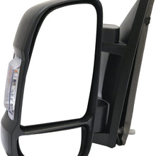 LONGLING Driver Left Side Mirror Replacement Power Mirror Single Light Temperature Sensor fit Ram 1500, 2500, 3500, New Six, ProMaster, Work Van