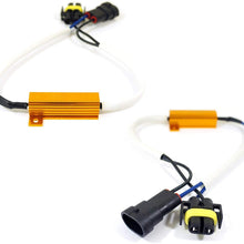 H11 H9 50W LED Bulb Fast Flash Load Resistor for HID Kit & LED Error Fixer (Pack of 2)