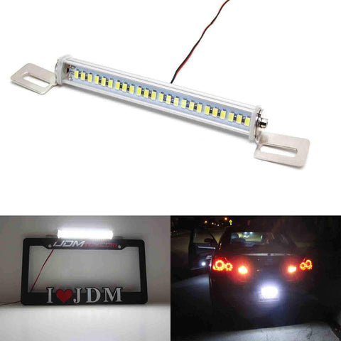 iJDMTOY 35-074-White License Plate Frame Mount 12V 24-SMD High Power Xenon White LED Rear Backup Reverse Light Kit For Car SUV Truck VAN RV