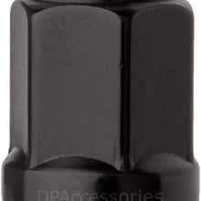 DPAccessories LCB3B6HE-BK04001 M12x1.5 Black Closed End Bulge Acorn Cone Seat Wheel Lug Nut - 19mm Hex Wheel Lug Nut