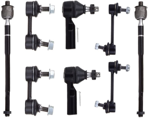 Scitoo Inner Outer Tie Rod End Front Rear Sway Bar Link Steering Set fit Toyota Corolla 1993-2002 8PC